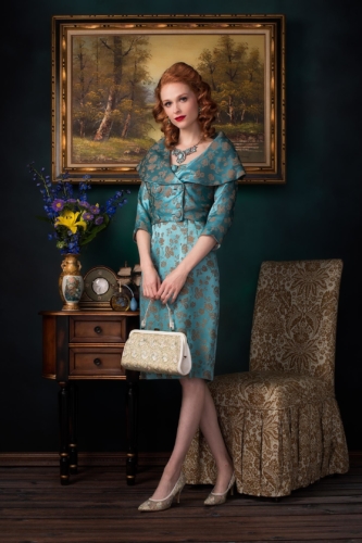 Cally: 1940’s Teal Dress