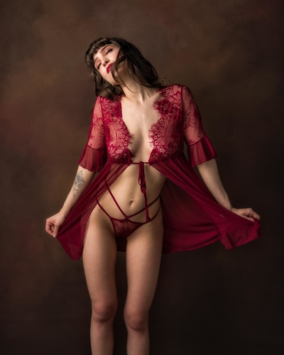 Ivy: Red Lingerie